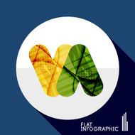 Geometric infographic in trendy flat style N125