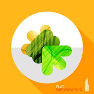 Geometric infographic in trendy flat style N126