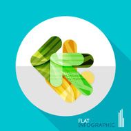Geometric infographic in trendy flat style N127