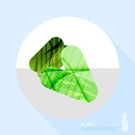 Geometric infographic in trendy flat style N128
