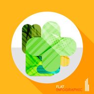 Geometric infographic in trendy flat style N131