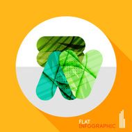 Geometric infographic in trendy flat style N134