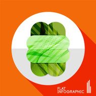 Geometric infographic in trendy flat style N135