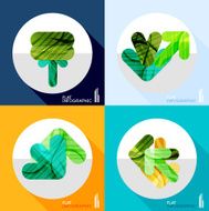 Geometric infographic set in trendy flat style N36