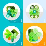 Geometric infographic set in trendy flat style N40