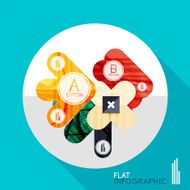 Geometric infographic in trendy flat style N137