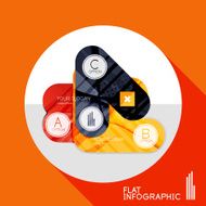Geometric infographic in trendy flat style N139