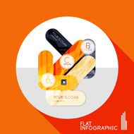 Geometric infographic in trendy flat style N140