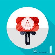 Geometric infographic in trendy flat style N142