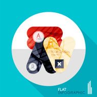 Geometric infographic in trendy flat style N143