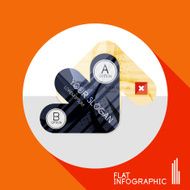 Geometric infographic in trendy flat style N145