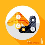 Geometric infographic in trendy flat style N146