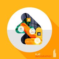 Geometric infographic in trendy flat style N148