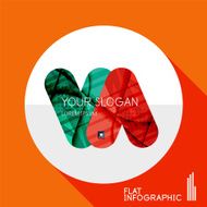 Geometric infographic in trendy flat style N149