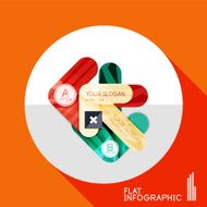 Geometric infographic in trendy flat style N151