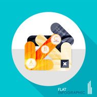 Geometric infographic in trendy flat style N152