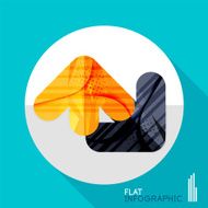 Geometric infographic in trendy flat style N154