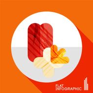 Geometric infographic in trendy flat style N155