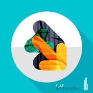 Geometric infographic in trendy flat style N156