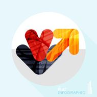 Geometric infographic in trendy flat style N157
