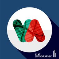 Geometric infographic in trendy flat style N158