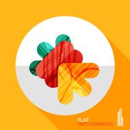 Geometric infographic in trendy flat style N159