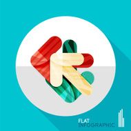 Geometric infographic in trendy flat style N160