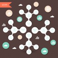 vector colorful metaball round diagram infographics N3