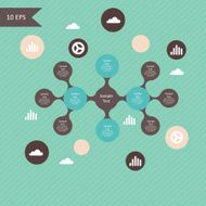 vector colorful metaball round diagram infographics N4