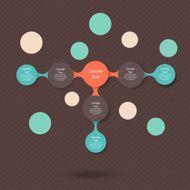 vector colorful metaball round diagram infographics N6