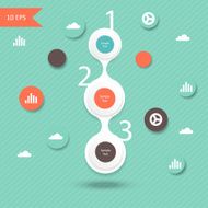 vector colorful metaball round diagram infographics N7