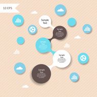 vector colorful metaball round diagram infographics N9