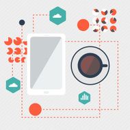 vector colorful metaball round diagram infographics N21