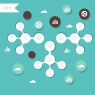 vector colorful metaball round diagram infographics N22