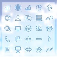 25 analytics research icons set