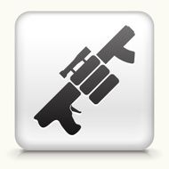 Square Button with Air Gun and Spare Bullets