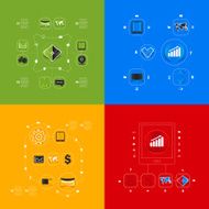 Set of business icons N65