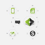 Set of business icons N68