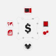 Set of business icons N69