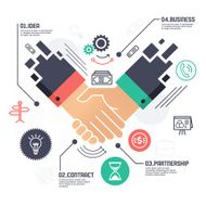 Business Partnership Infographic