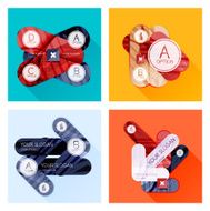 Collection of Vector Flat Infographic Layouts
