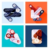 Collection of Vector Flat Infographic Layouts N2