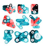 Collection of 9 arrow infographic layouts N5