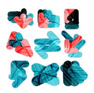 Collection of 9 arrow infographic layouts N6