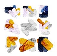 Collection of 9 arrow infographic layouts N22