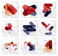 Collection of 9 arrow infographic layouts N24