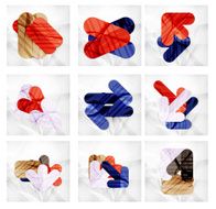 Collection of 9 arrow infographic layouts N32