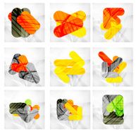 Collection of 9 arrow infographic layouts N34