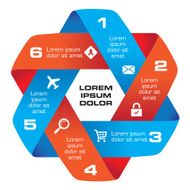 Infographics Options Ribbon Bright Six Choices