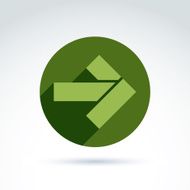 Geometric vector graphic abstract symbol with arrow N2